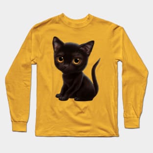 Cat-a-clysm Bombay kitten Long Sleeve T-Shirt